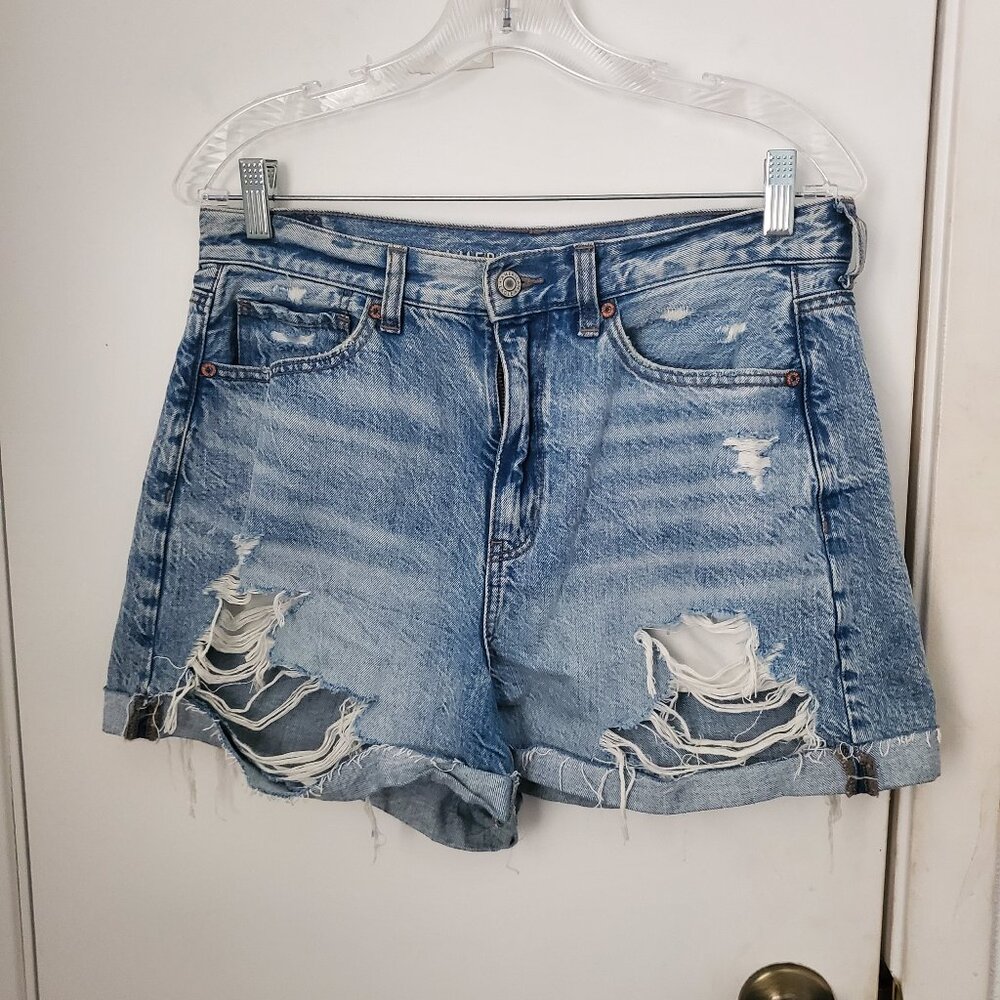 American Eagle Outfitters Distressed Light Blue Denim Cutoff Shorts